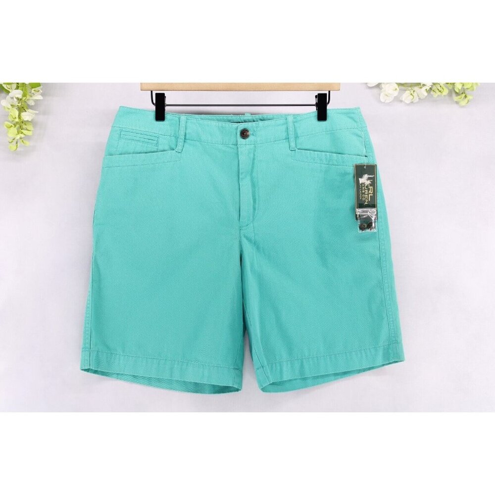 LRL Lauren Jeans Co. Ralph Lauren Women's Shorts Turquoise Sz 12 NEW
